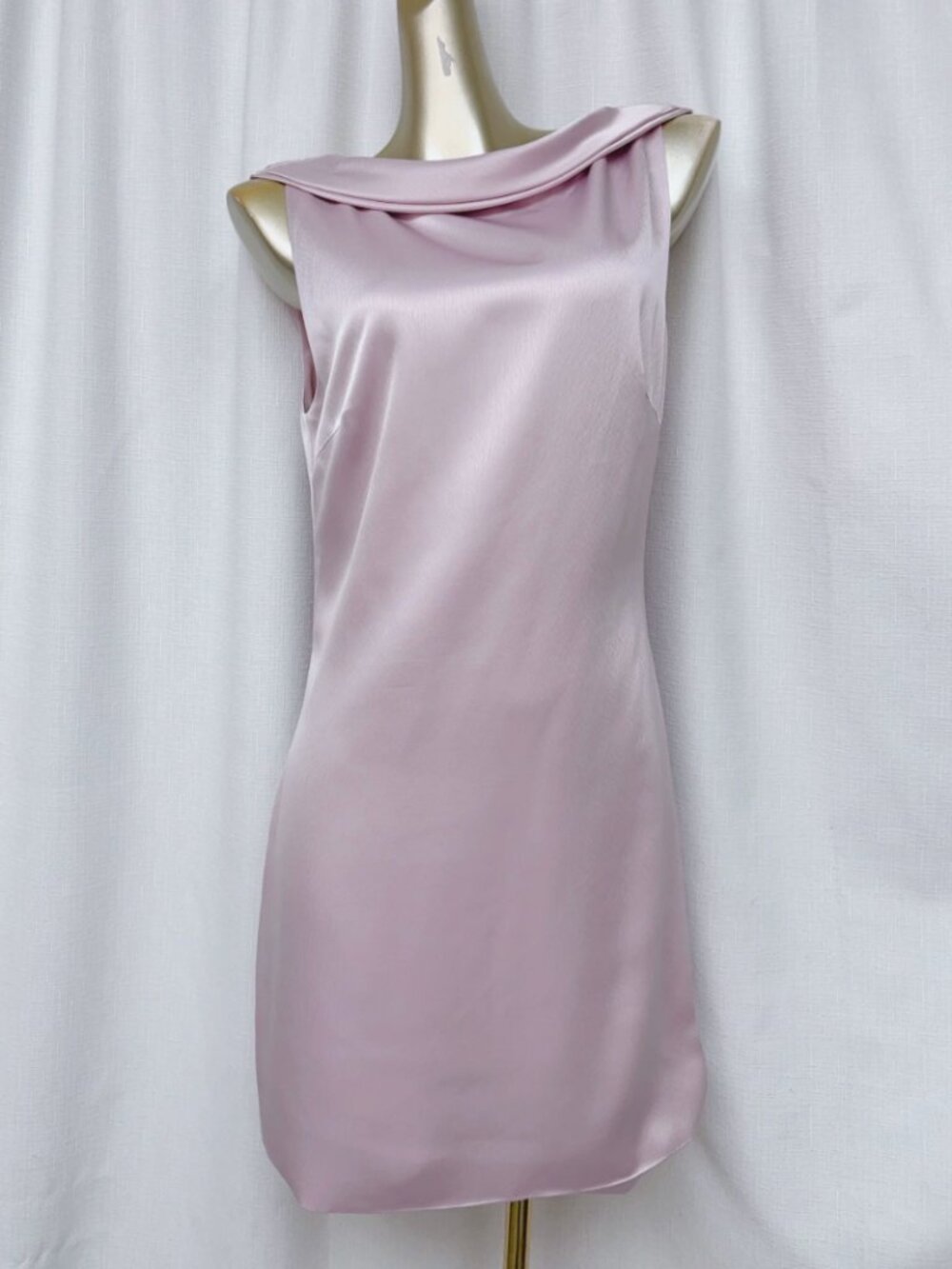 Anthropologie Mare Mare Draped Satin Mini Dress Lilac Purple Cocktail Party - Picture 5 of 10